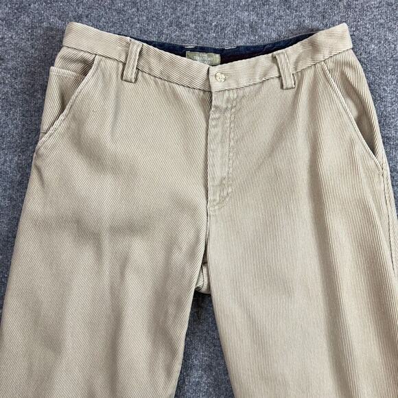 Vintage The Territory Ahead Pants Mens 34 Beige Cotton Flat Front Relaxed Fit - Picture 4 of 11